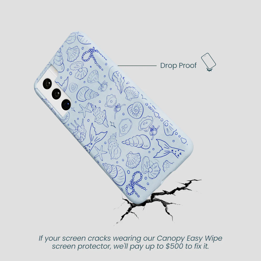 Powder Blue Ocean Charms Samsung Galaxy S22 Case - Image 5