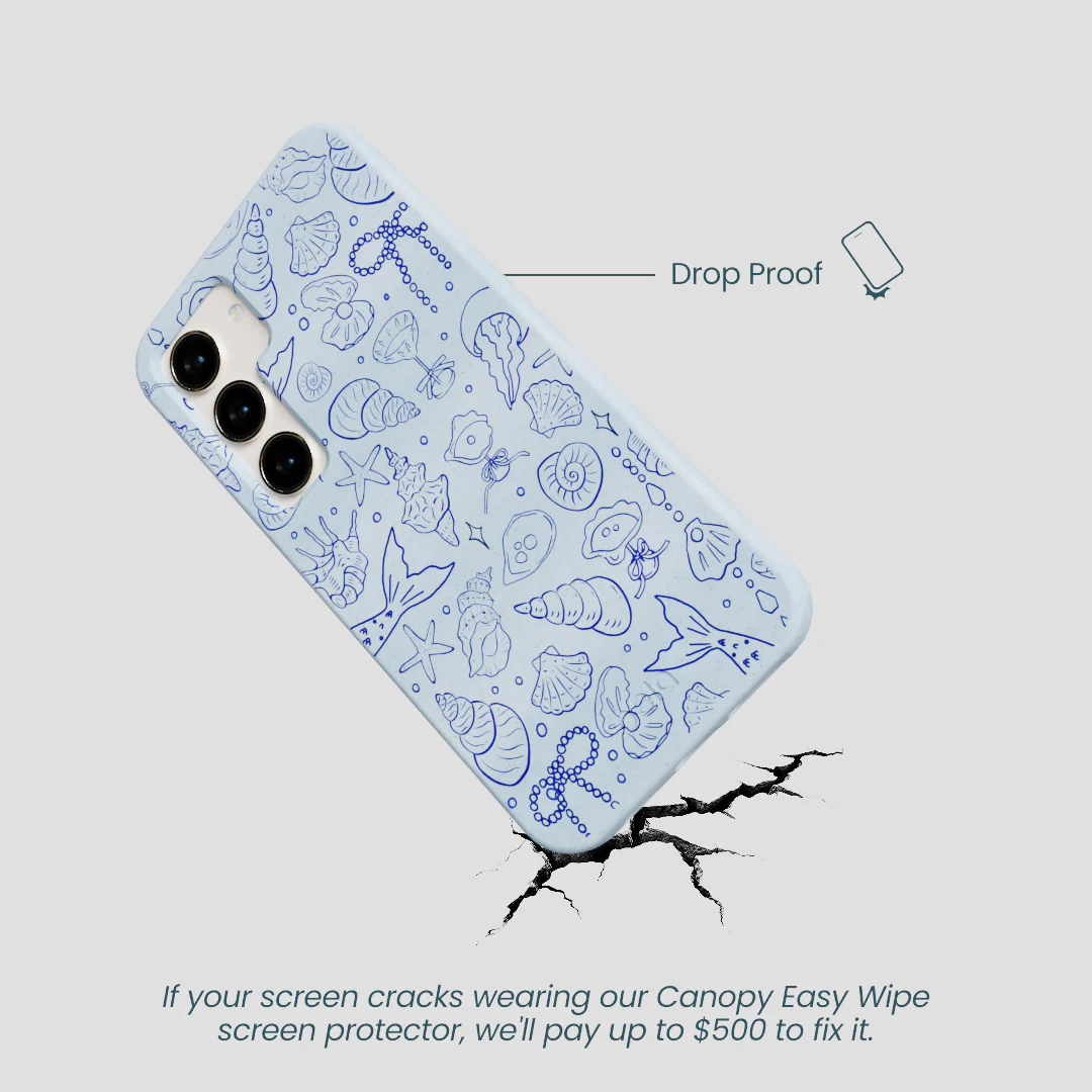 Powder Blue Ocean Charms Samsung Galaxy S23 Case - Image 5