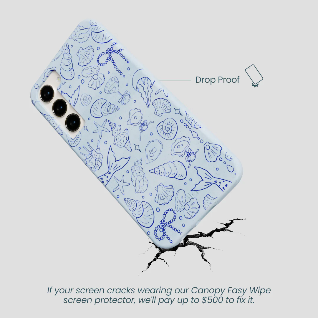 Powder Blue Ocean Charms Samsung Galaxy S23+(Plus) Case - Image 5