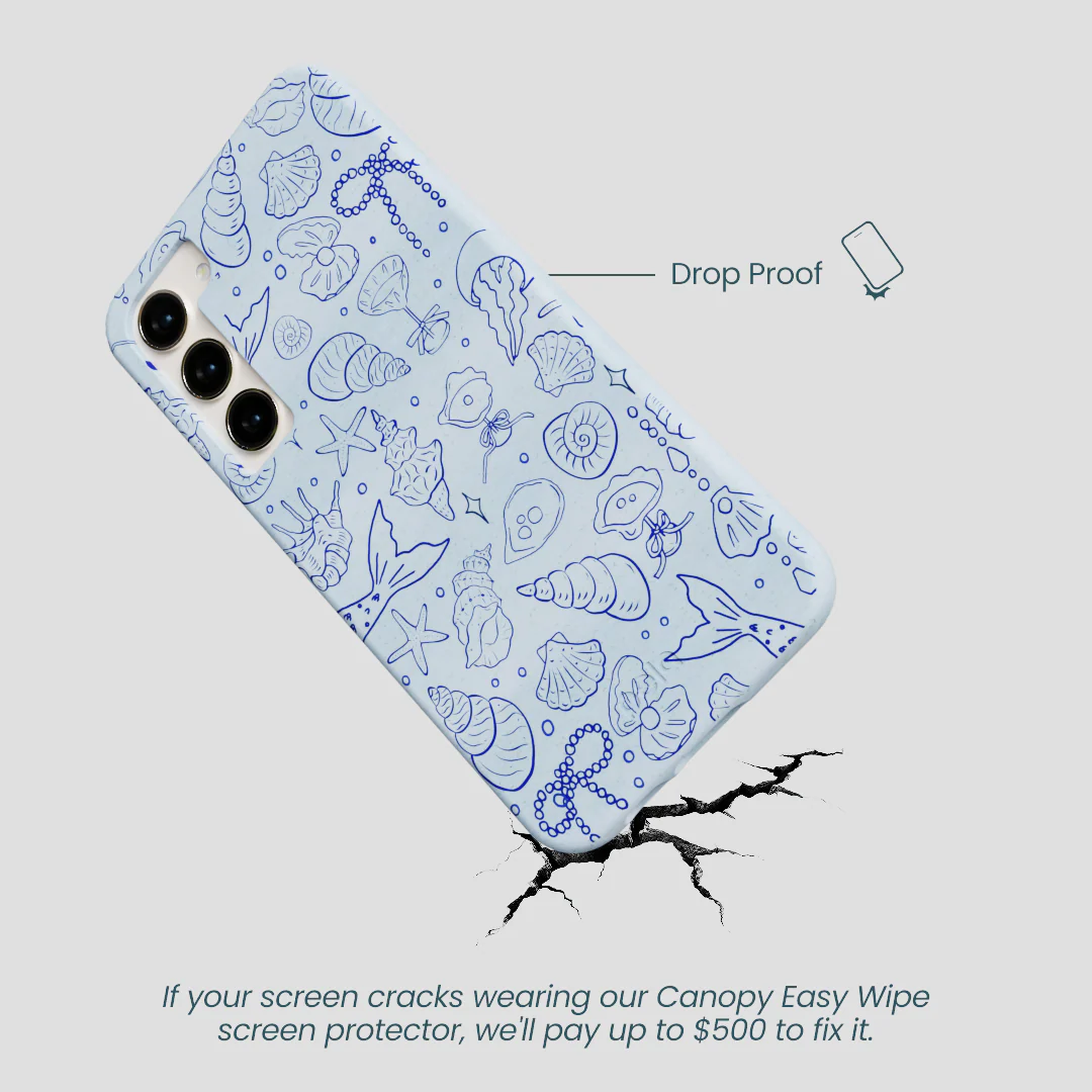 Powder Blue Ocean Charms Samsung Galaxy S24+(Plus) Case - Image 5