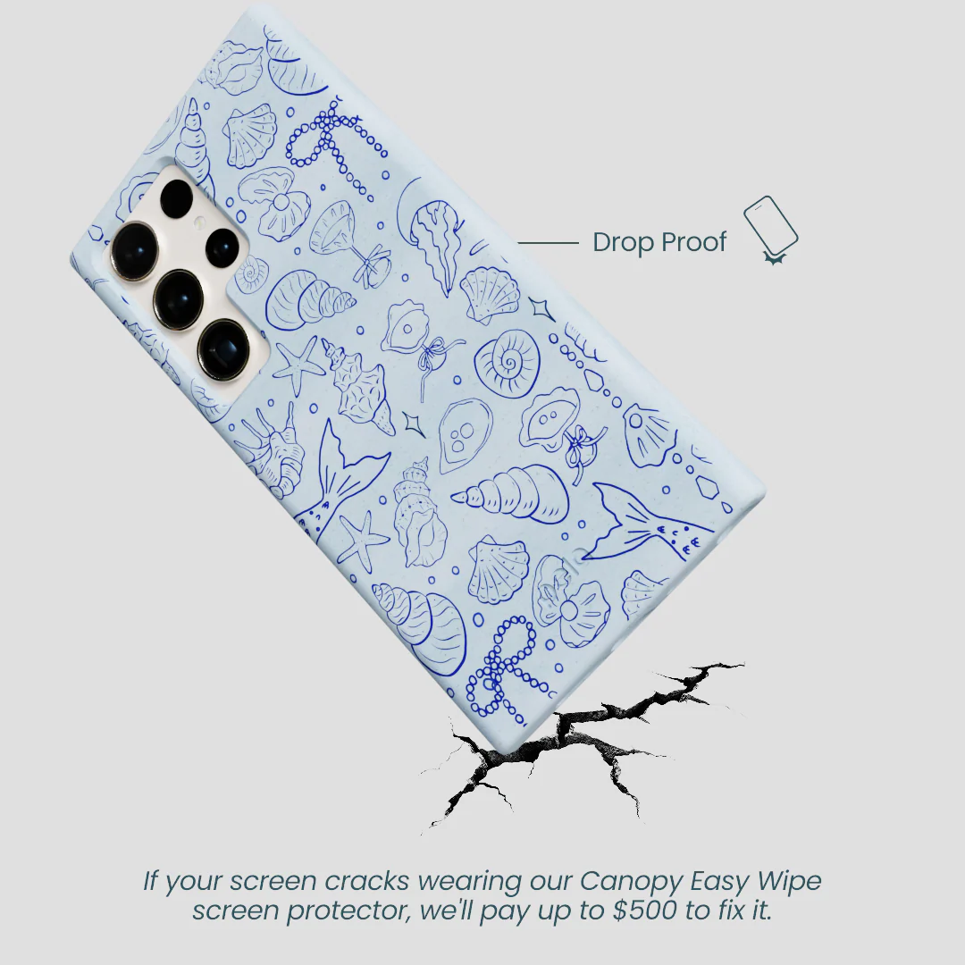Powder Blue Ocean Charms Samsung Galaxy S24 Ultra Case - Image 5