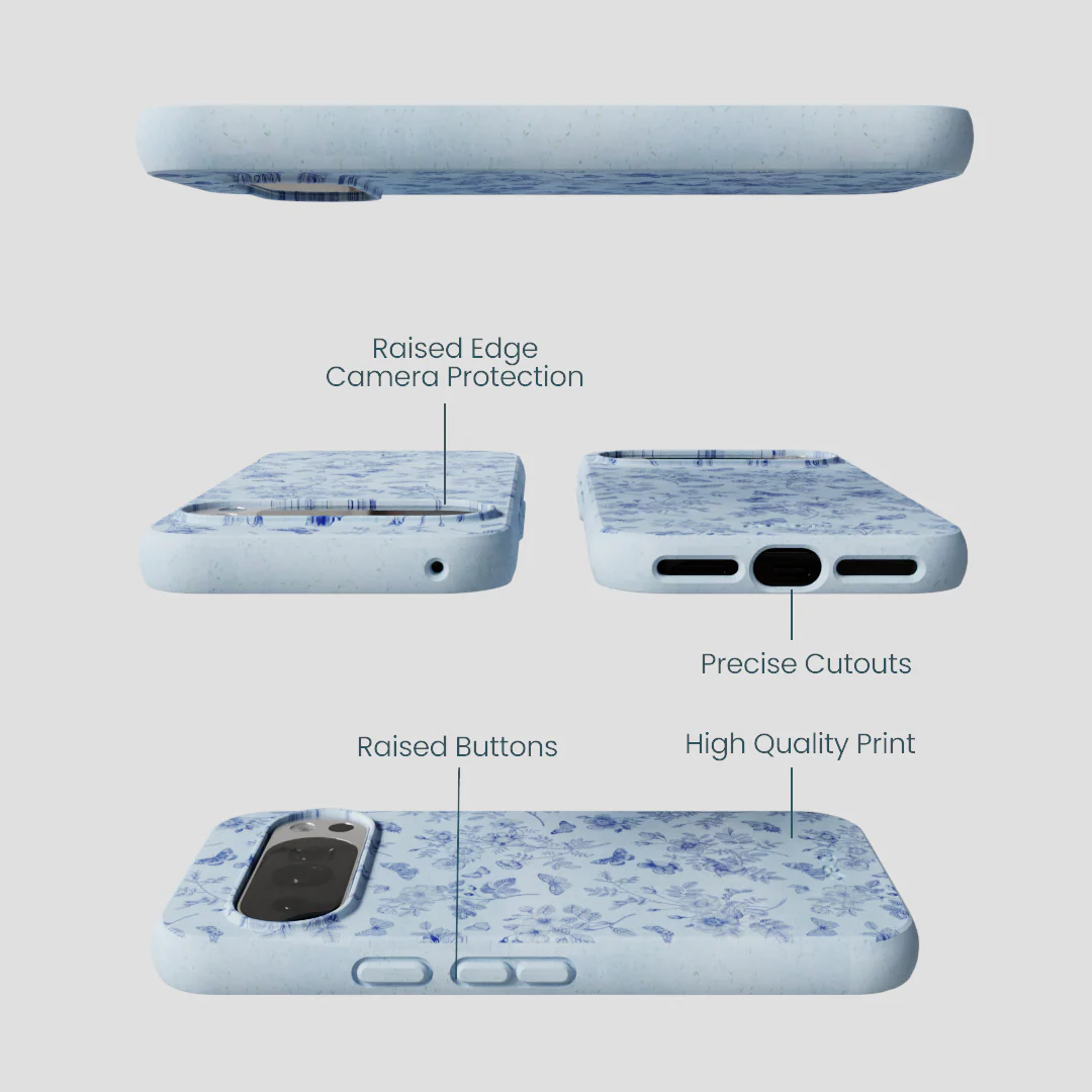 Powder Blue Porcelain Google Pixel 10/10 Pro Case - Image 3