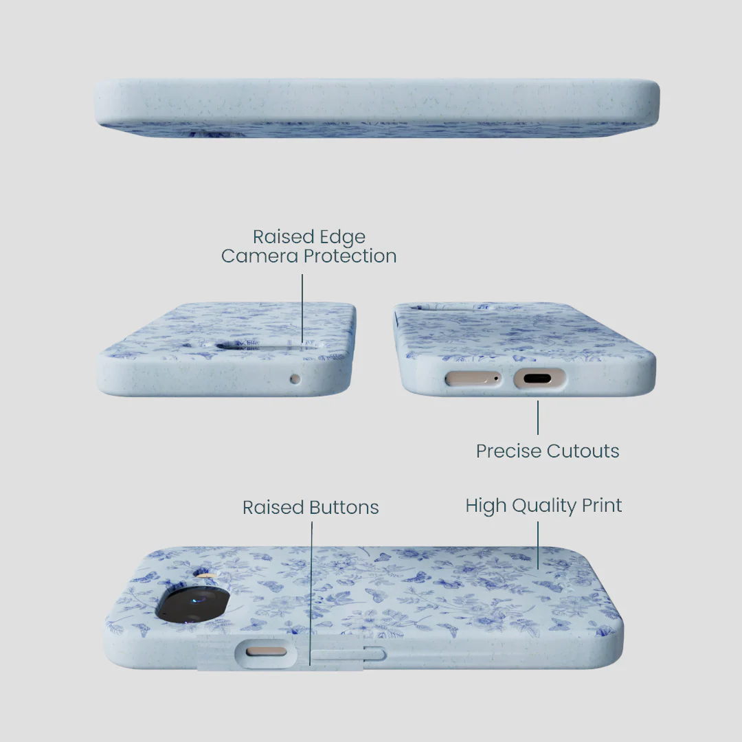 Powder Blue Porcelain Google Pixel 9a Case - Image 3