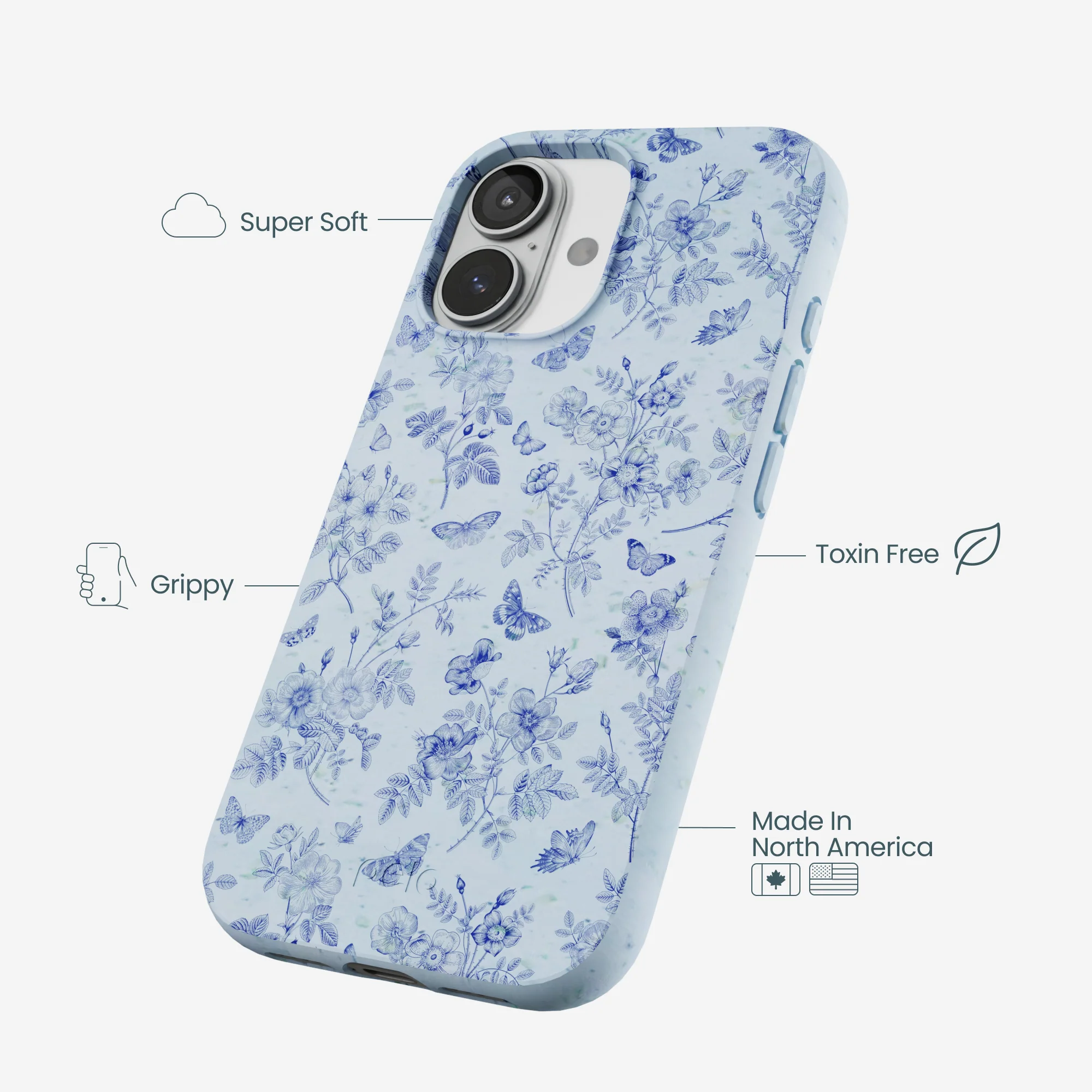 Powder Blue Porcelain iPhone 17 Case - Image 4