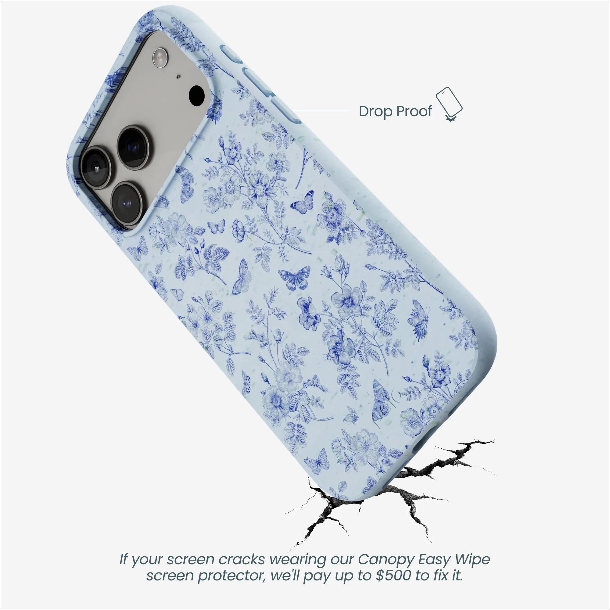 Powder Blue Porcelain iPhone 17 Pro Max Case - Image 5