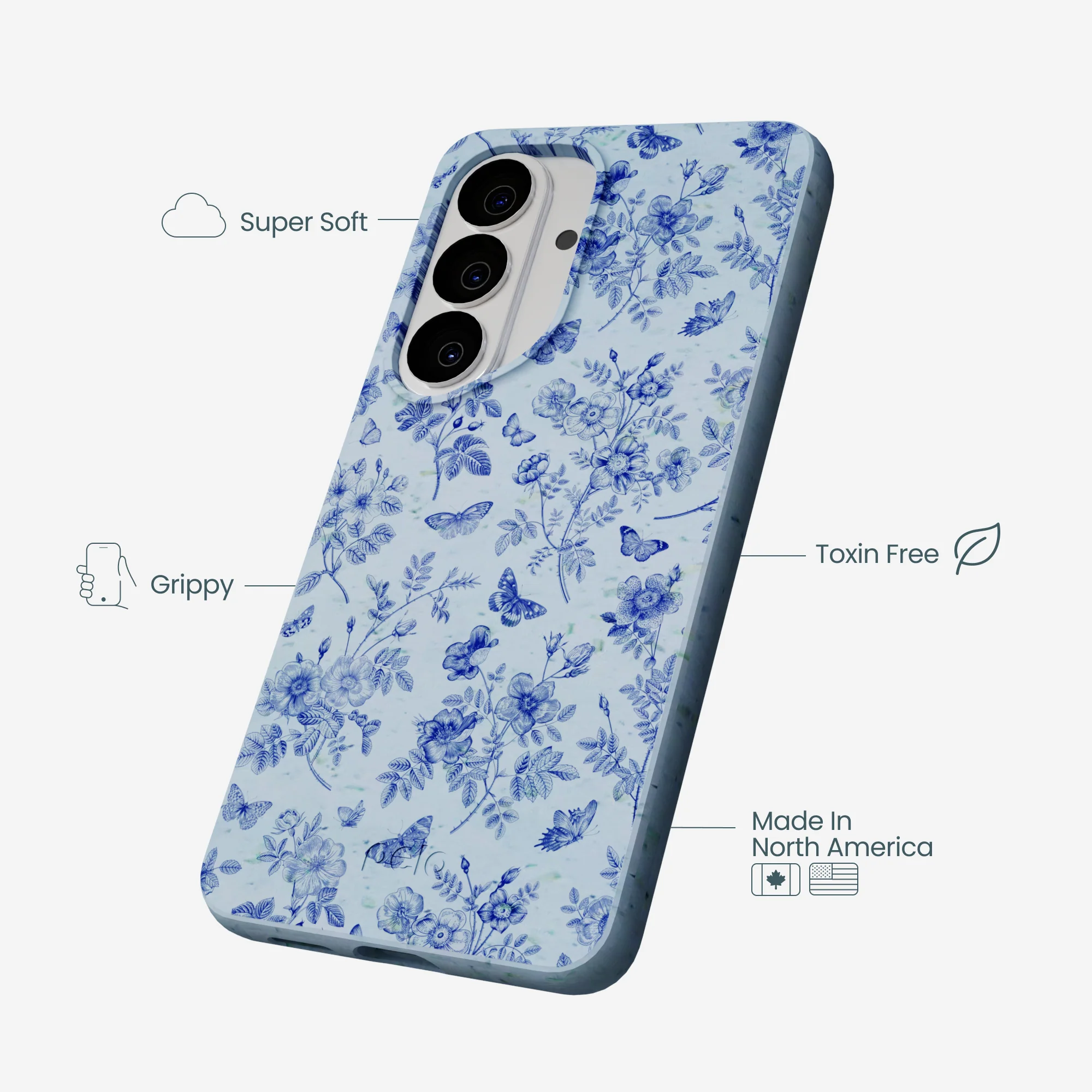 Powder Blue Porcelain Samsung Galaxy S26 Case - Image 4