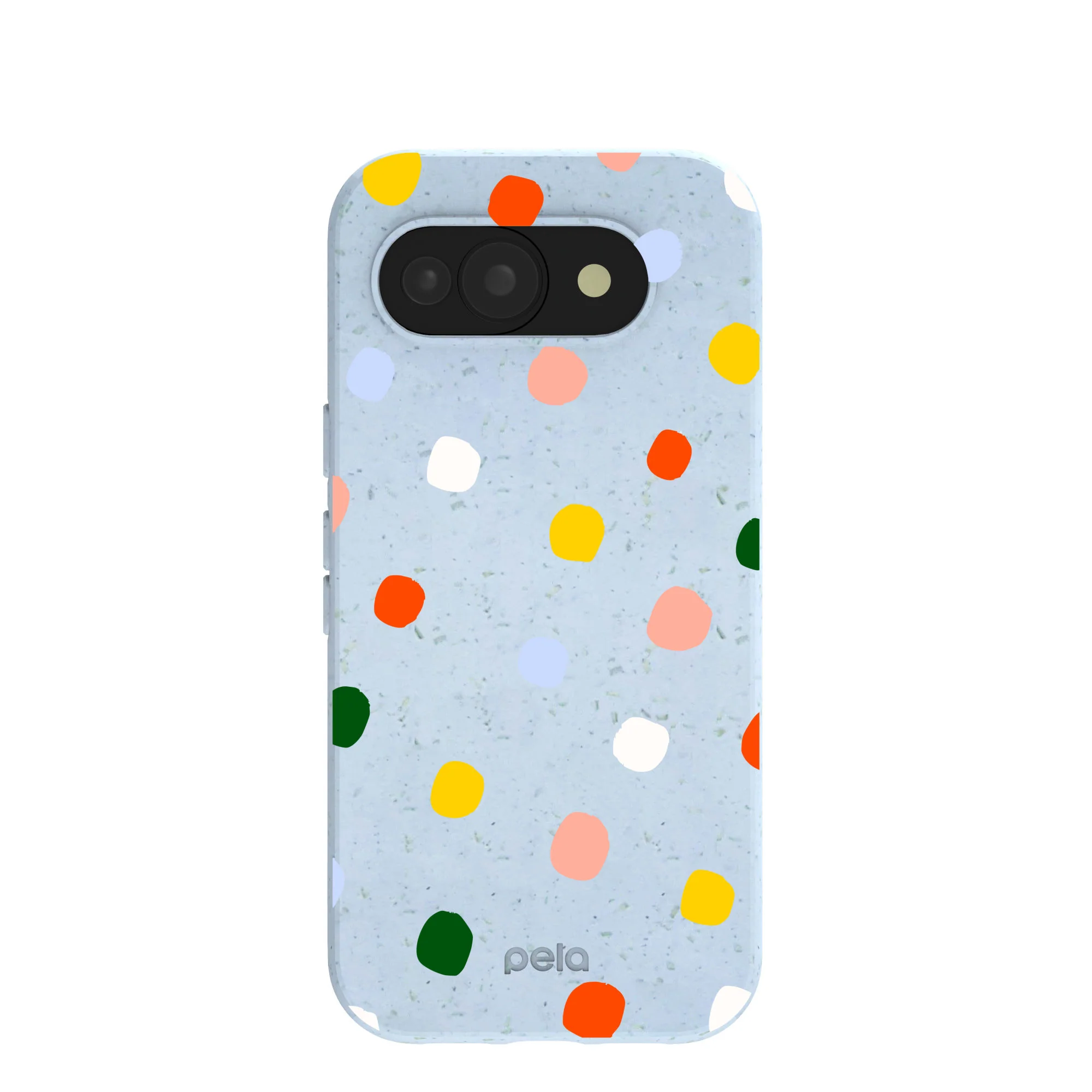 Powder Blue Rainbow Dots Google Pixel 10a Case