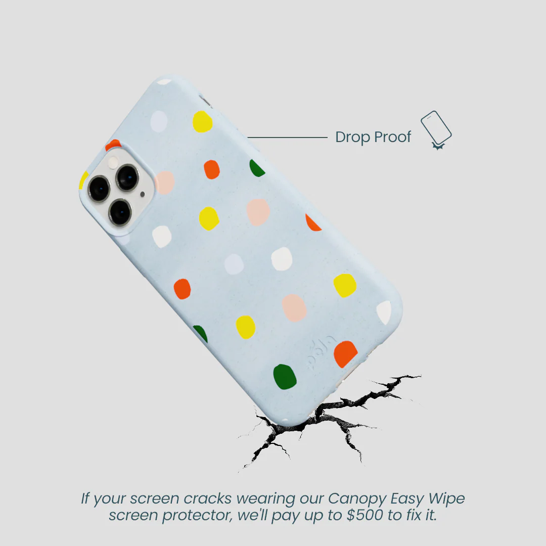 Powder Blue Rainbow Dots iPhone 11 Pro Case - Image 5