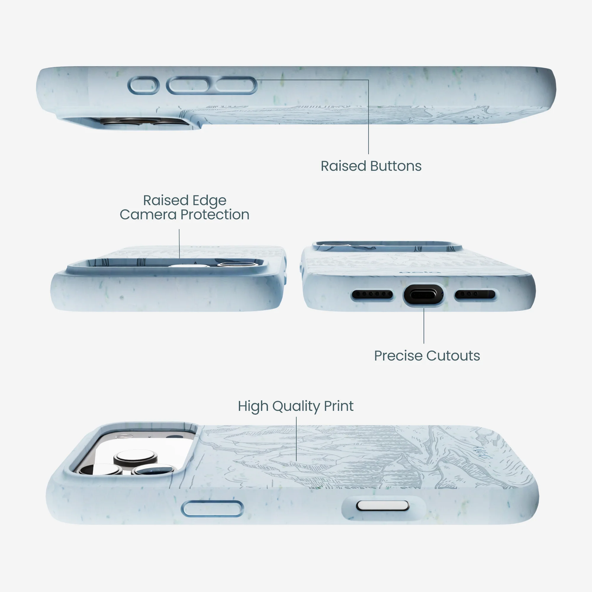 Powder Blue Rockies iPhone 17 Pro Max Case - Image 3
