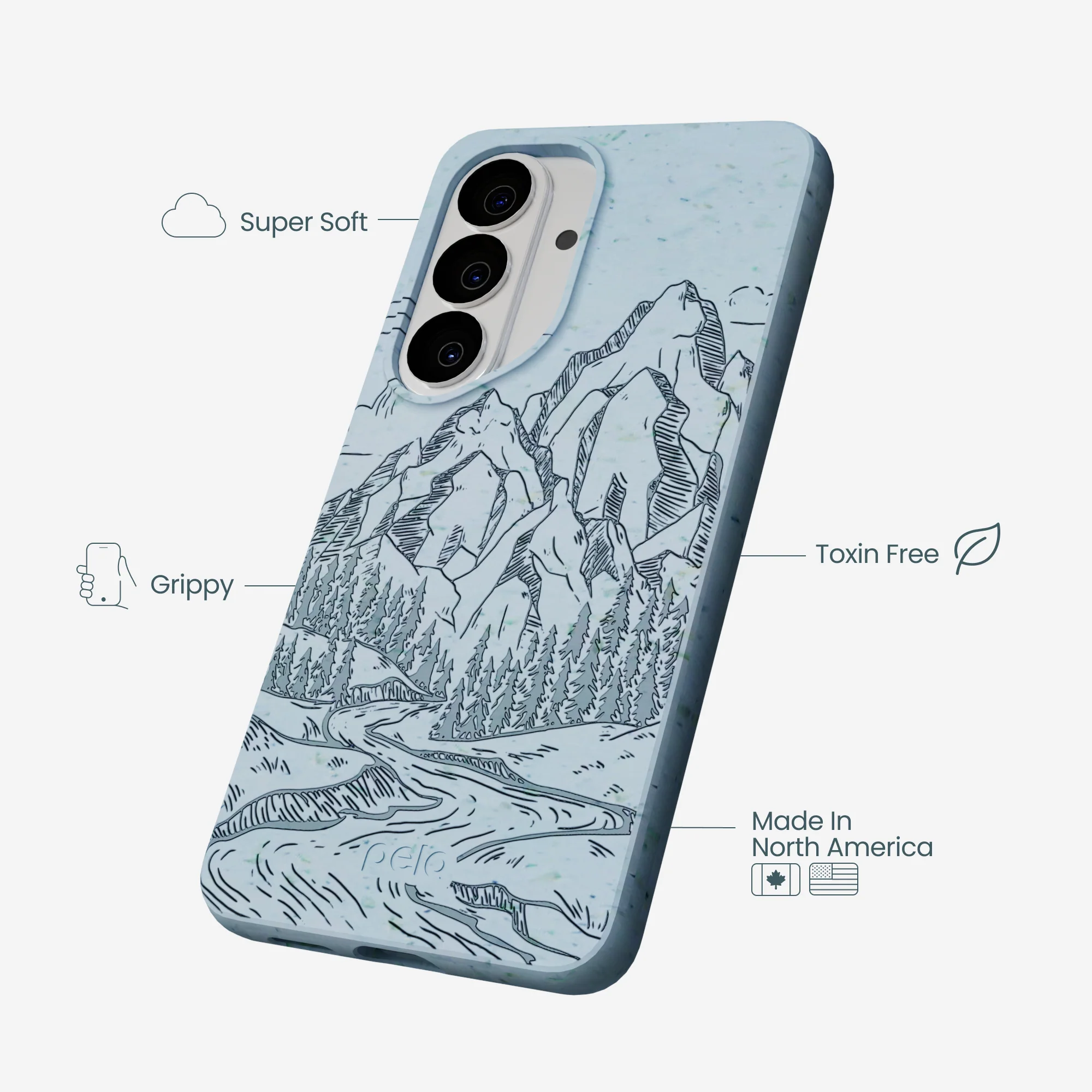 Powder Blue Rockies Samsung Galaxy S26 Case - Image 3