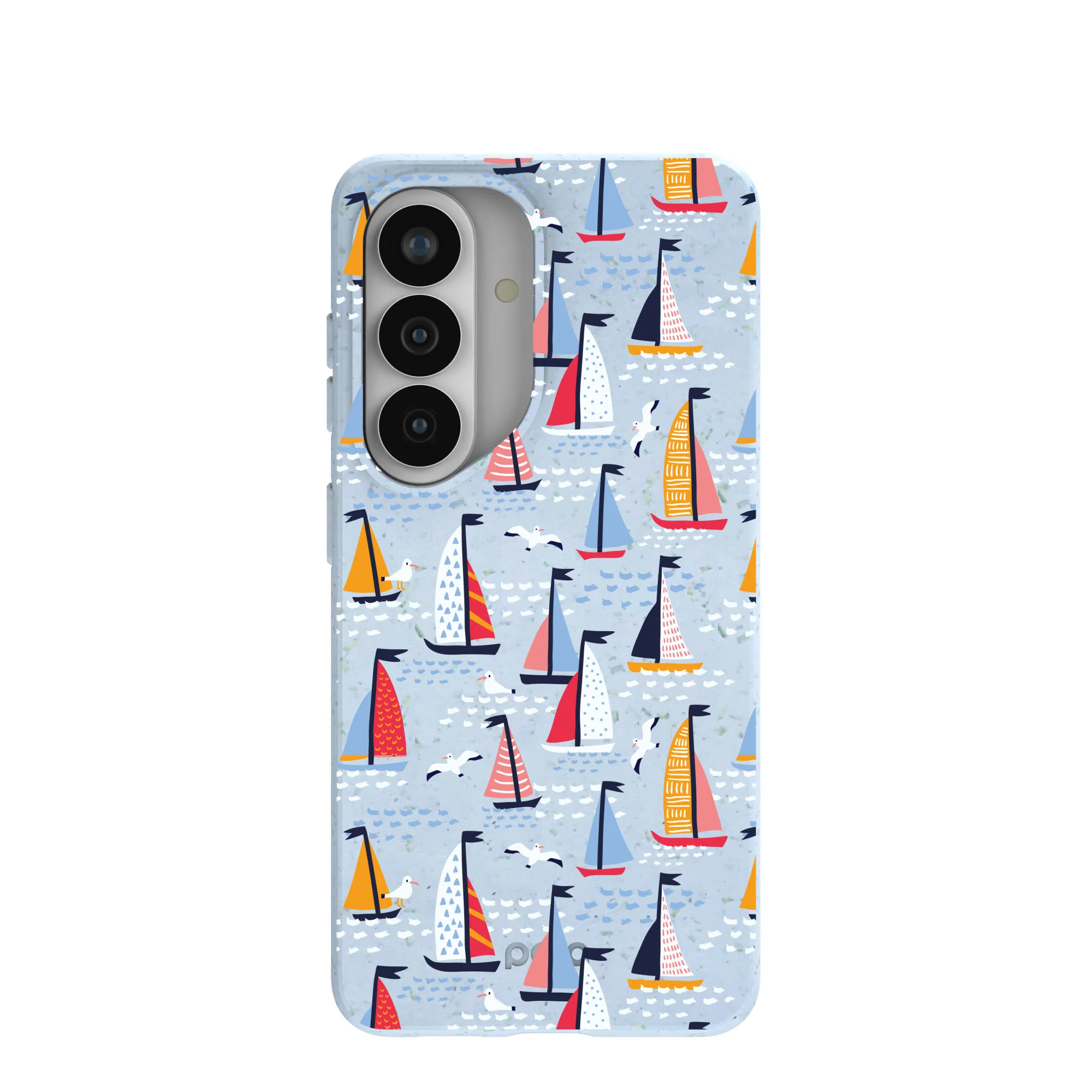 Powder Blue Sails and Seagulls Samsung Galaxy S26 Case