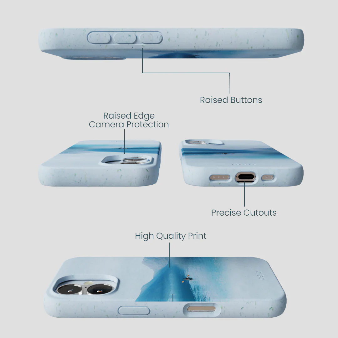 Powder Blue Serene iPhone 16 Case - Image 3