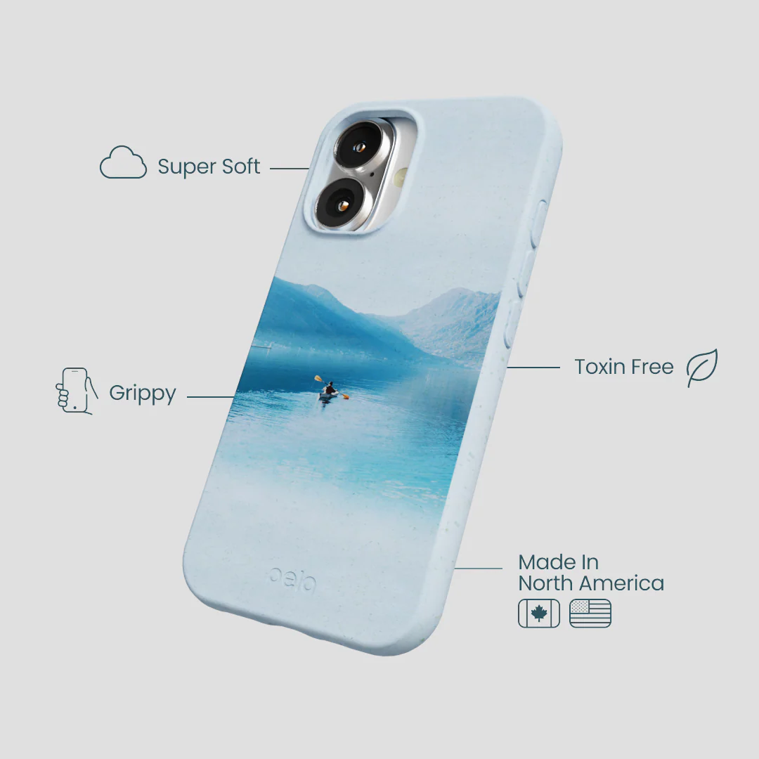 Powder Blue Serene iPhone 16 Case - Image 4