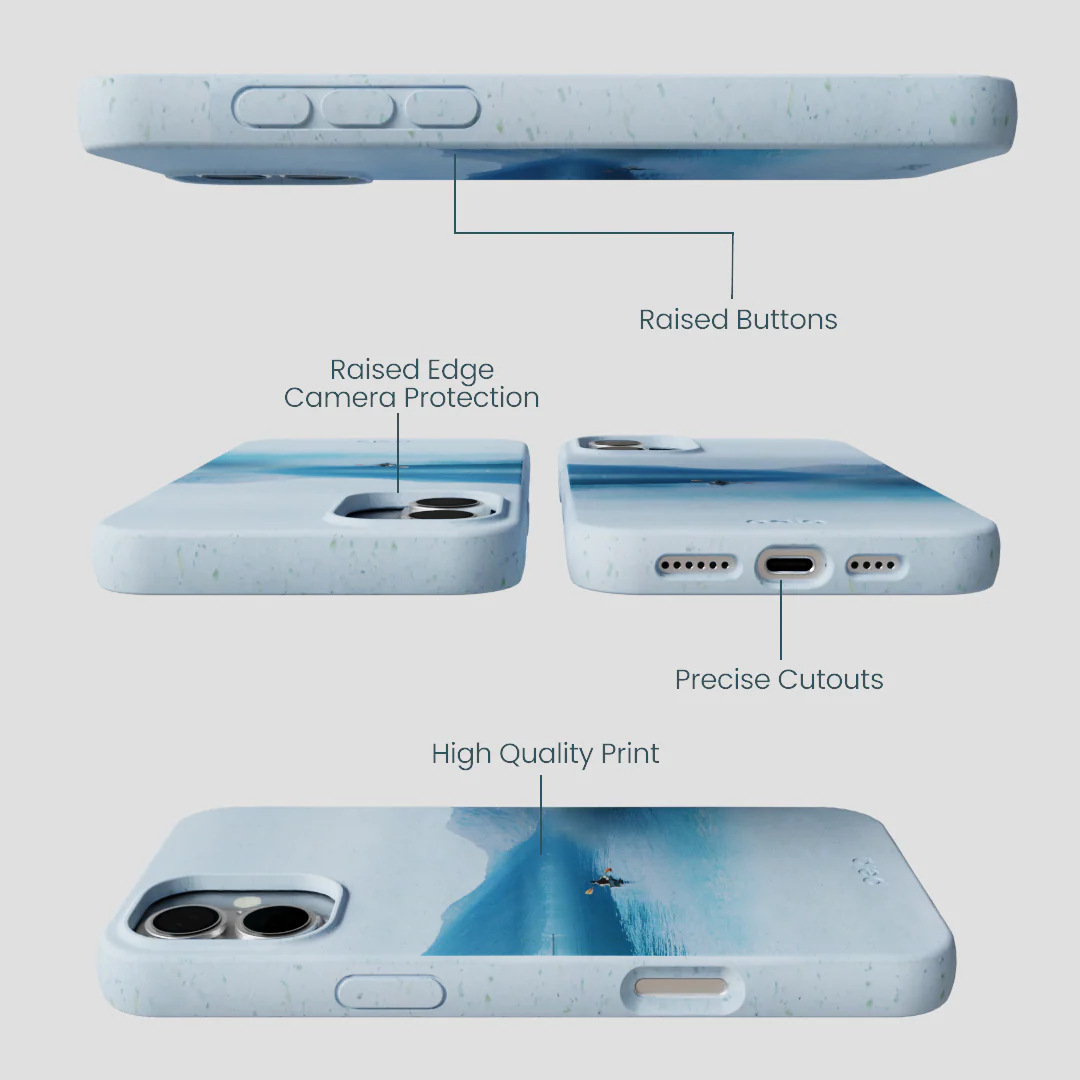 Powder Blue Serene iPhone 16 Plus Case - Image 3