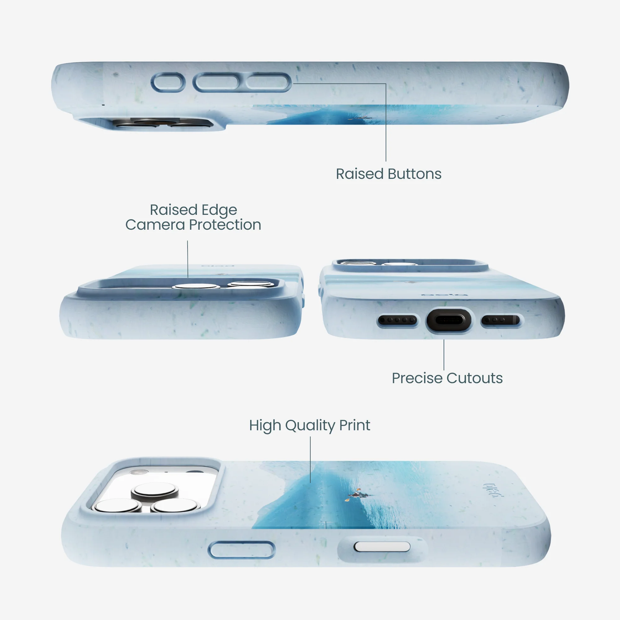 Powder Blue Serene iPhone 17 Pro Case - Image 3