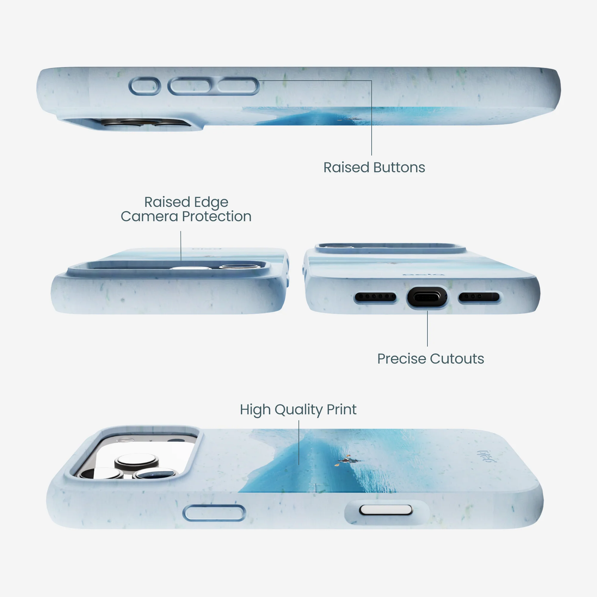 Powder Blue Serene iPhone 17 Pro Max Case - Image 3