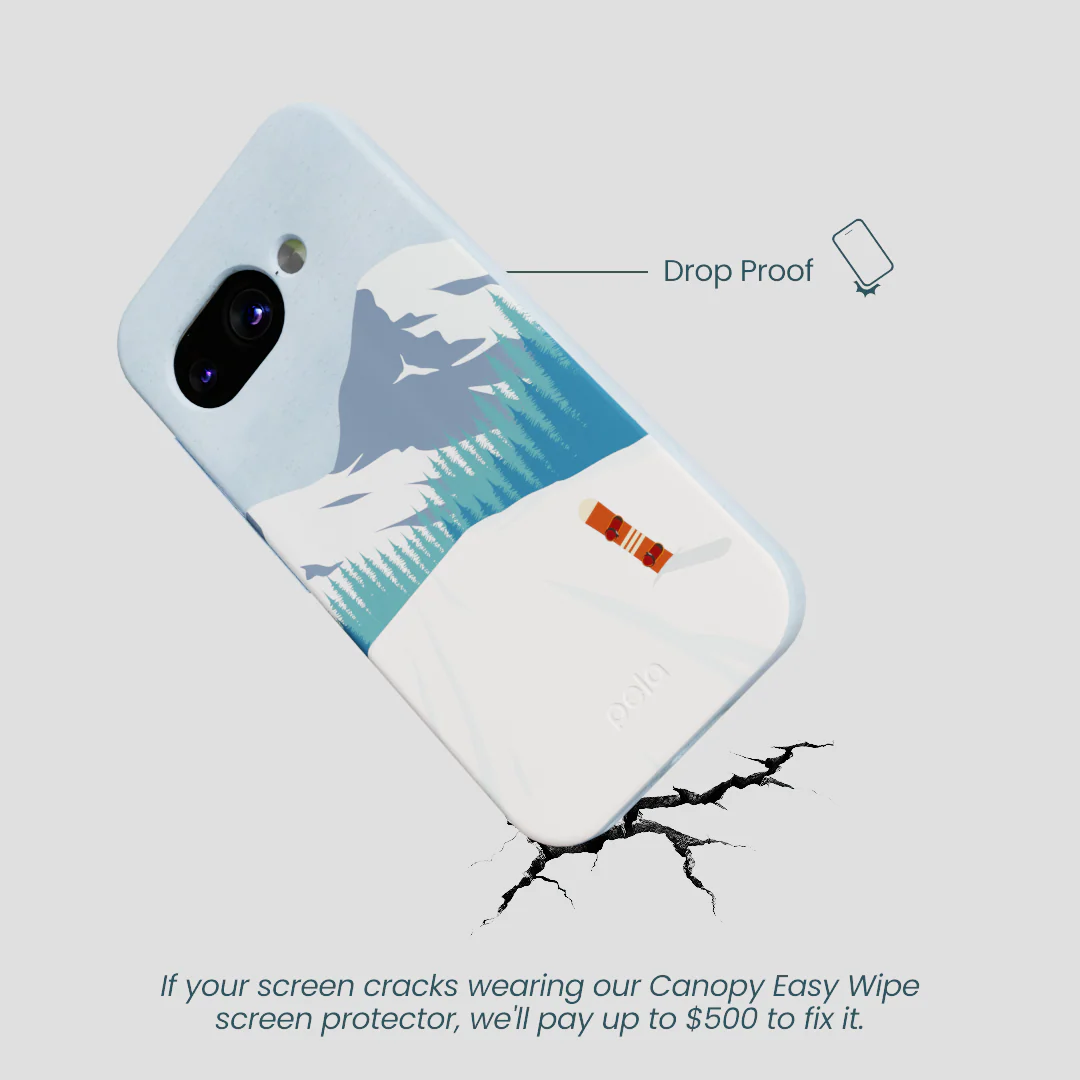Powder Blue Shredding Peaks Google Pixel 9a Case - Image 4