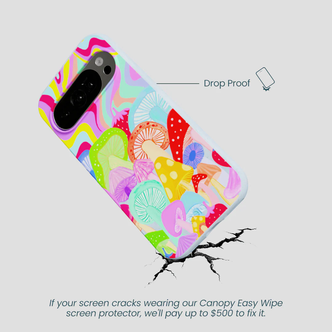 Powder Blue Shroom Spiral Google Pixel 10/10 Pro Case - Image 4