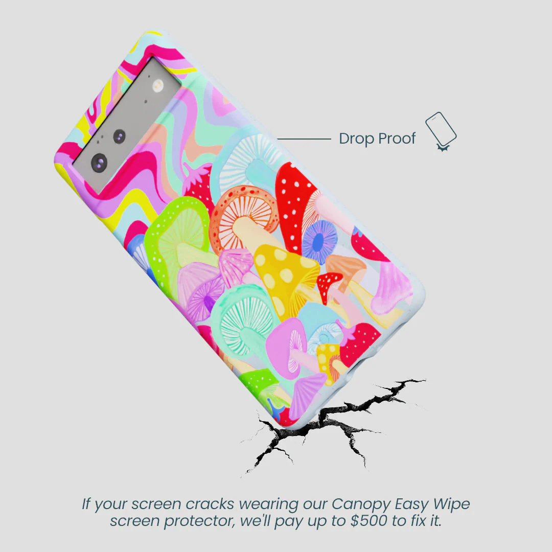 Powder Blue Shroom Spiral Google Pixel 6 Case - Image 4