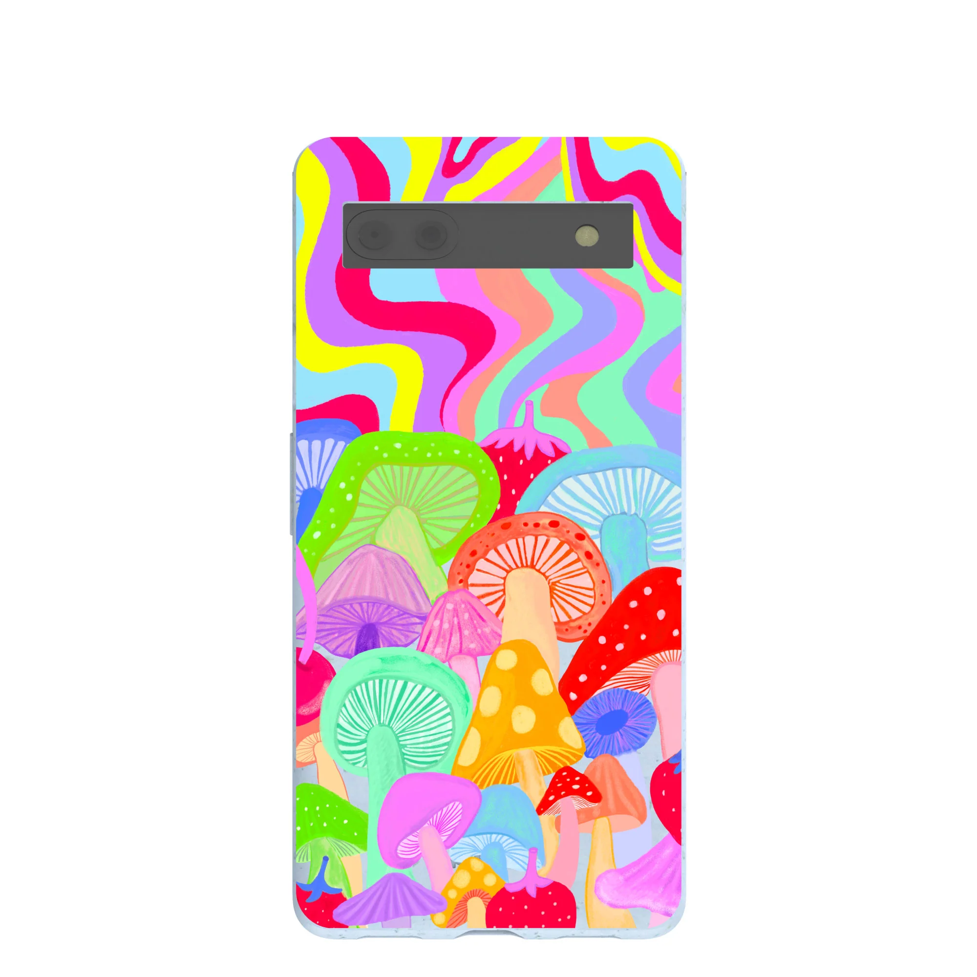 Powder Blue Shroom Spiral Google Pixel 6a Case