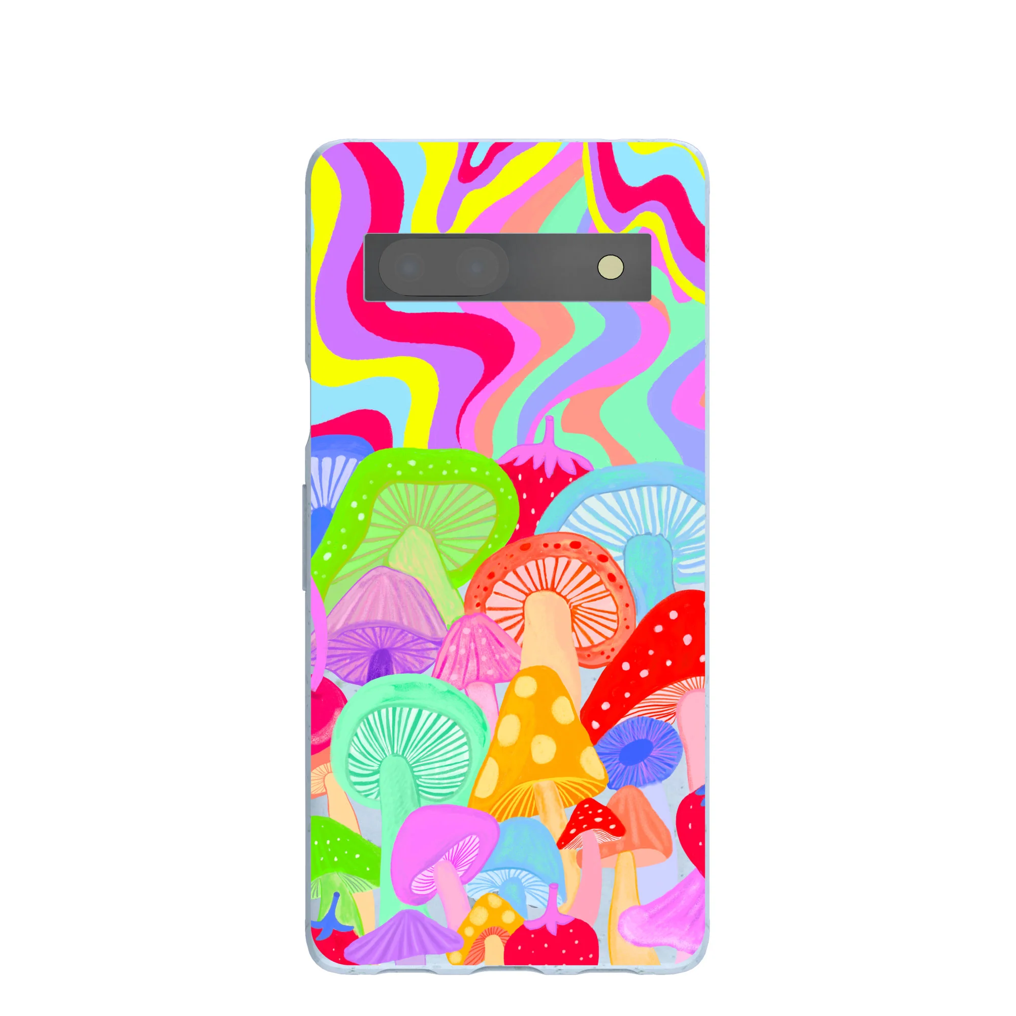 Powder Blue Shroom Spiral Google Pixel 7a Case