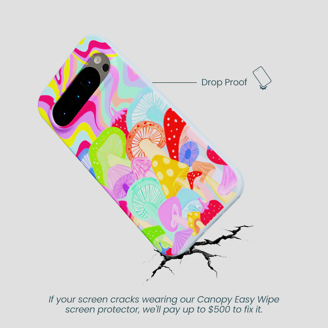 Powder Blue Shroom Spiral Google Pixel 9/9 Pro Case - Image 4