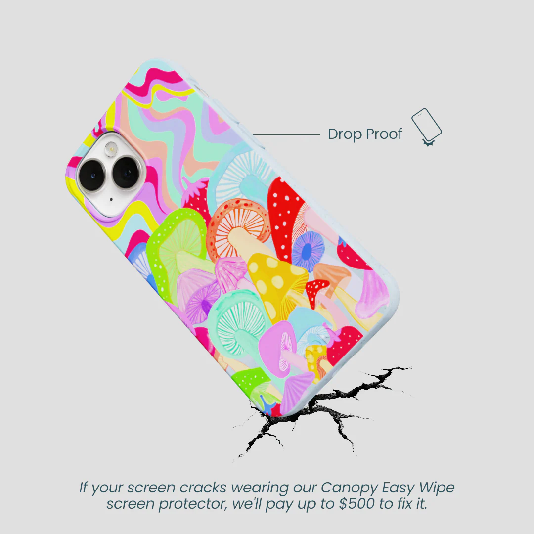 Powder Blue Shroom Spiral iPhone 13 Case - Image 5