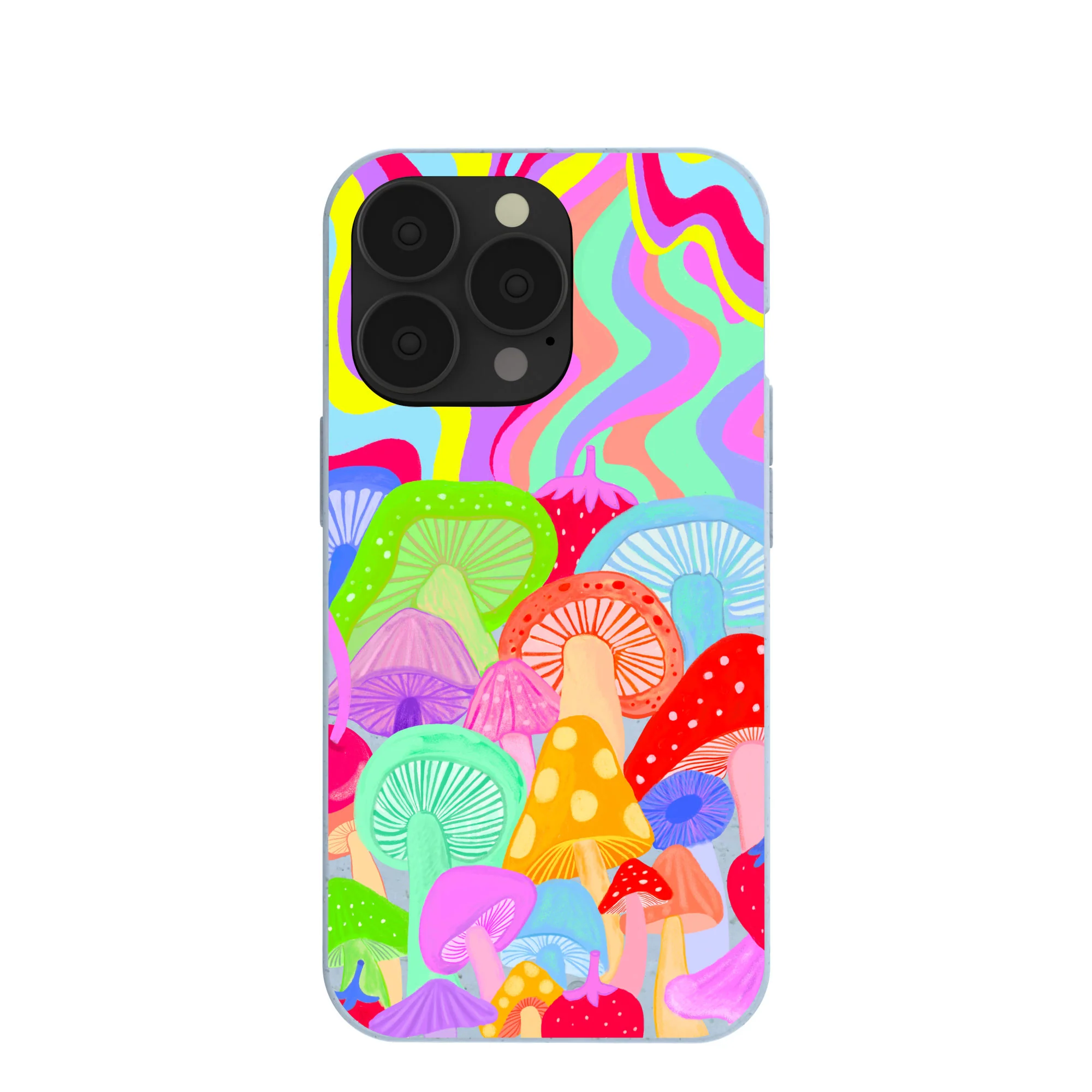 Powder Blue Shroom Spiral iPhone 13 Pro Case