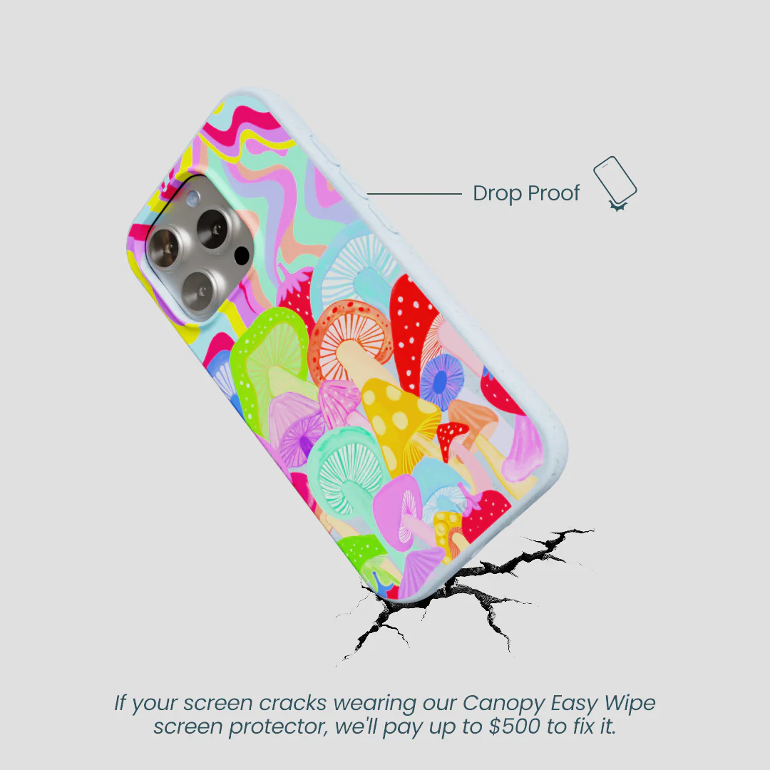 Powder Blue Shroom Spiral iPhone 16 Pro Case - Image 5