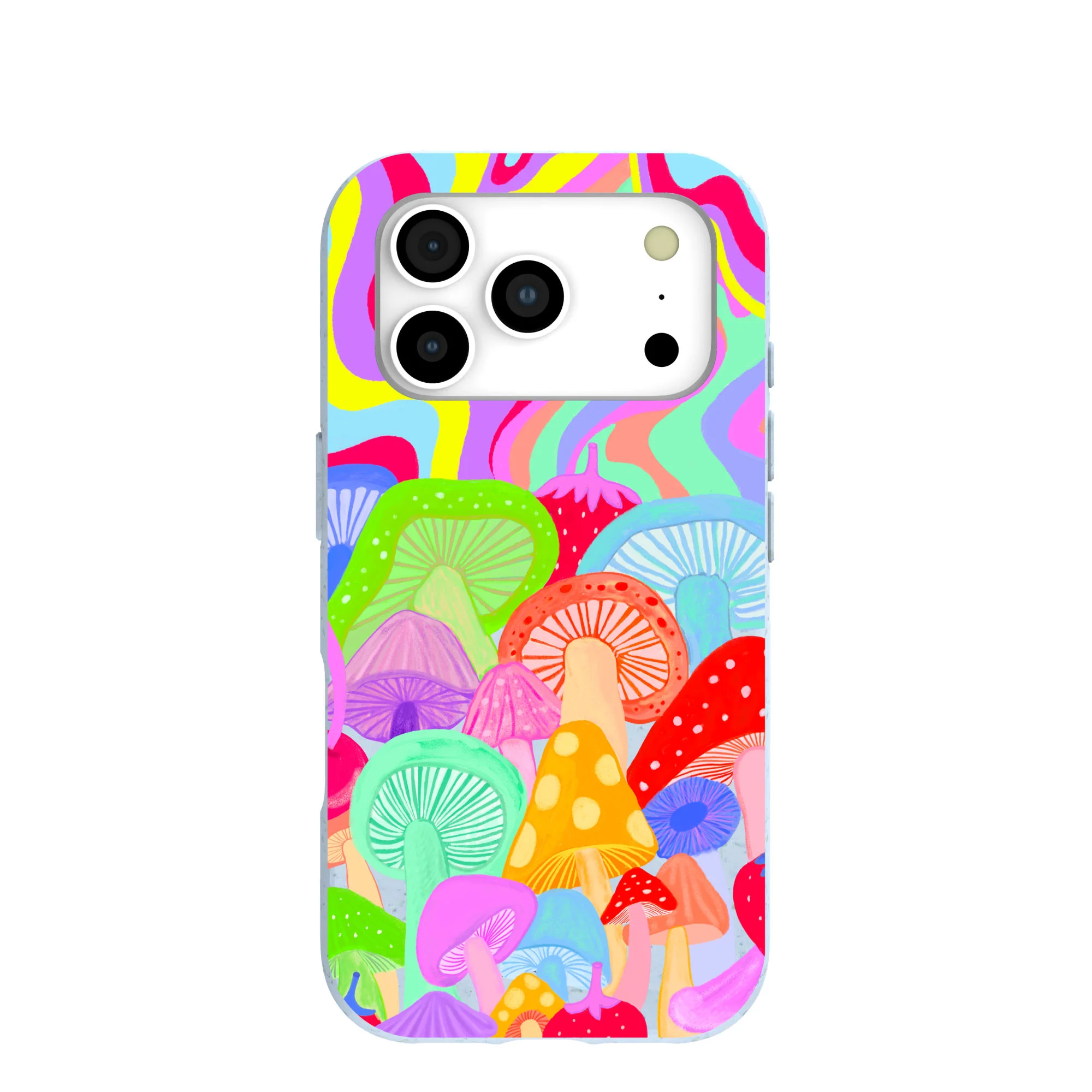 Powder Blue Shroom Spiral iPhone 17 Pro Case