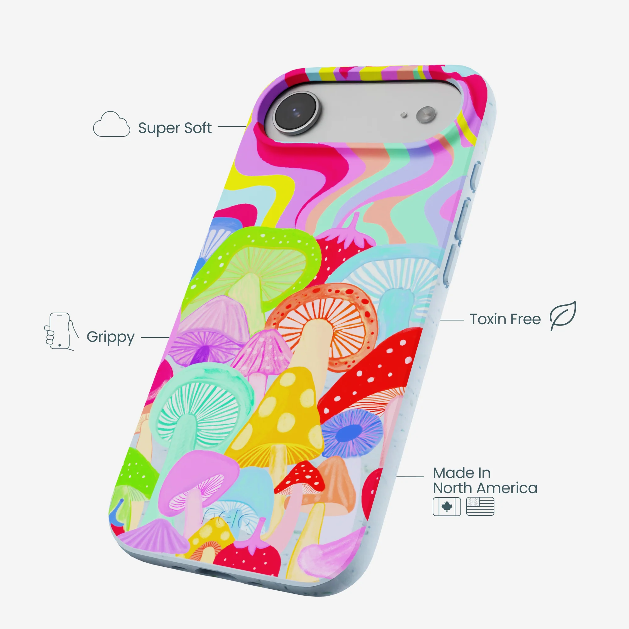 Powder Blue Shroom Spiral iPhone Air Case - Image 4