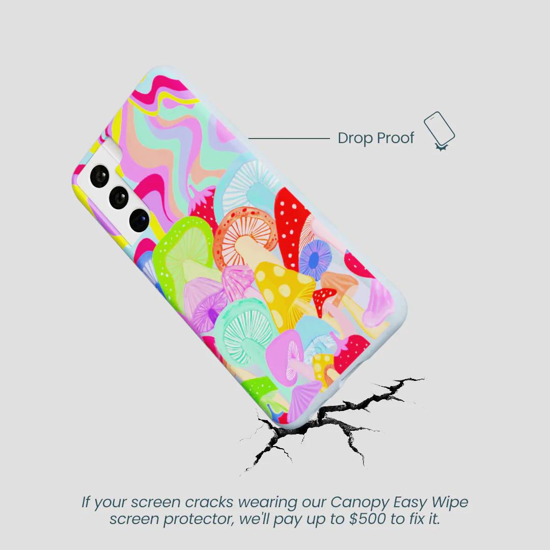 Powder Blue Shroom Spiral Samsung Galaxy S21 Case - Image 4