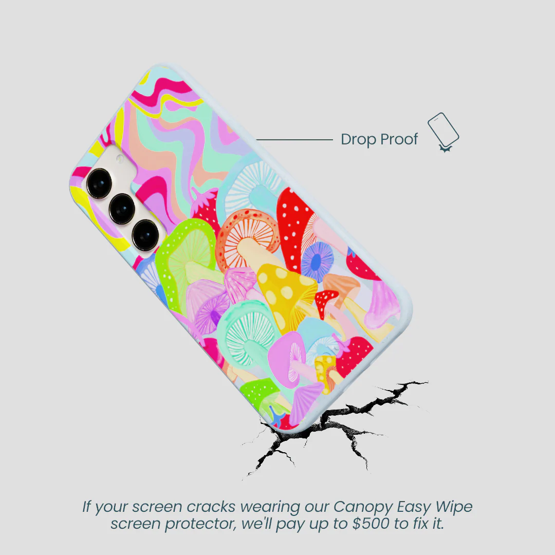 Powder Blue Shroom Spiral Samsung Galaxy S23 Case - Image 4