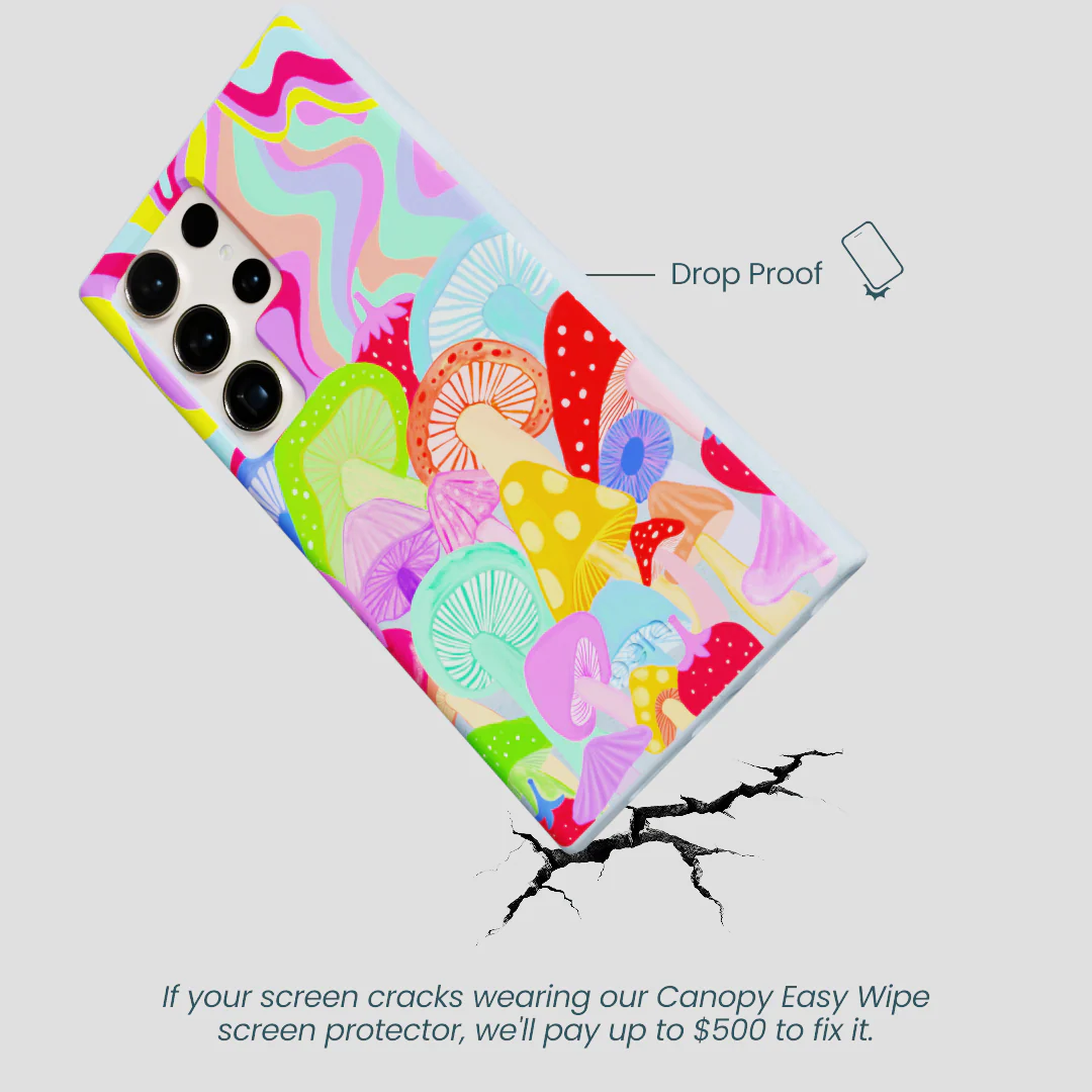 Powder Blue Shroom Spiral Samsung Galaxy S24 Ultra Case - Image 4