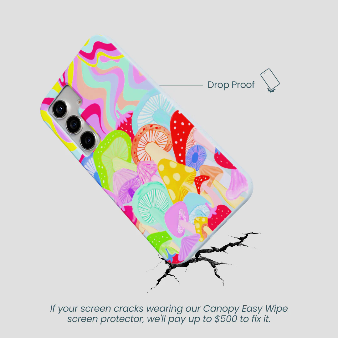 Powder Blue Shroom Spiral Samsung Galaxy S25 Case - Image 4