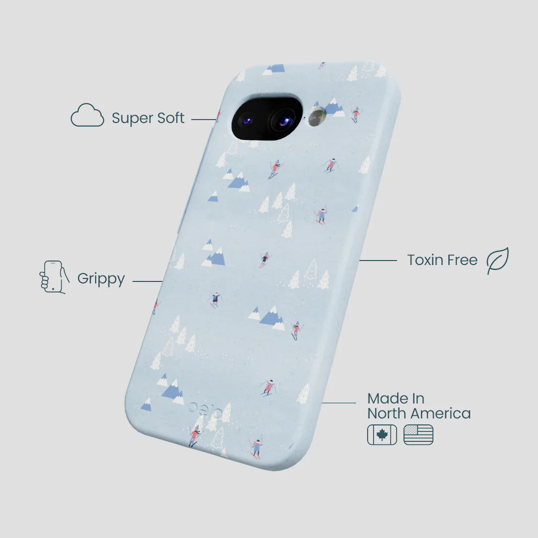 Powder Blue Ski Pass Google Pixel 9a Case - Image 3