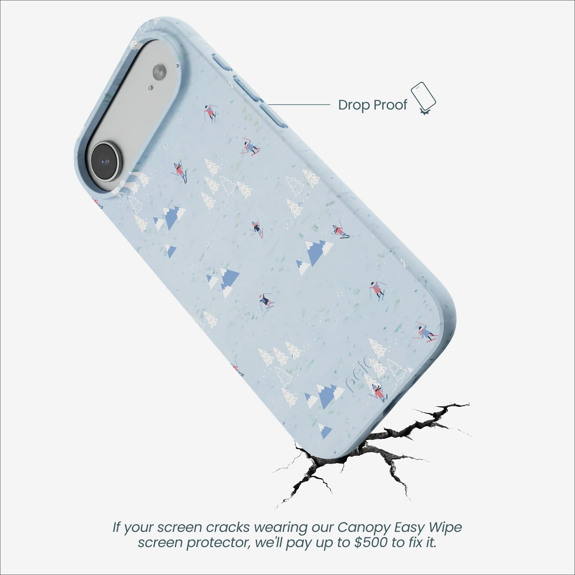 Powder Blue Ski Pass iPhone Air Case - Image 5