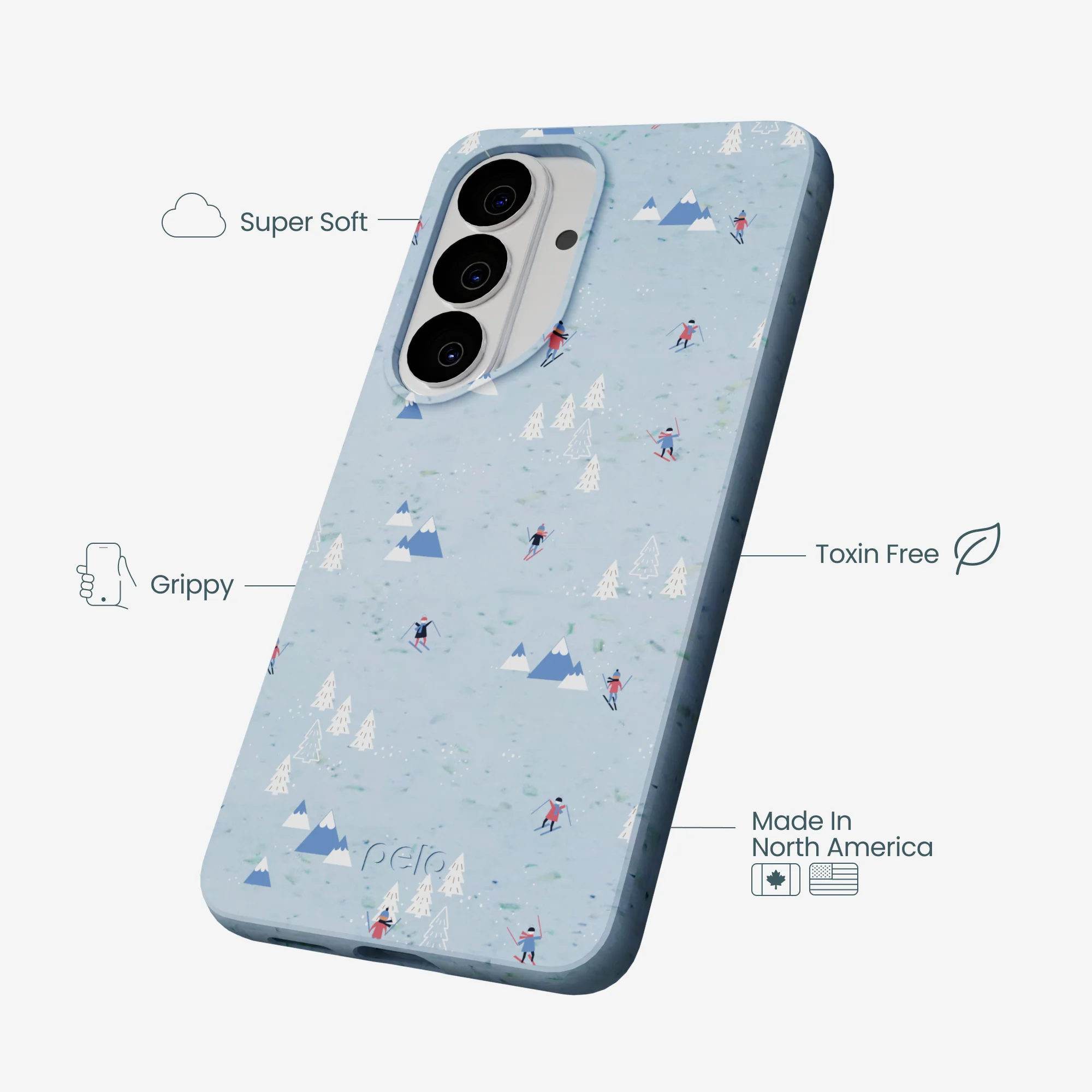 Powder Blue Ski Pass Samsung Galaxy S26 Case - Image 3