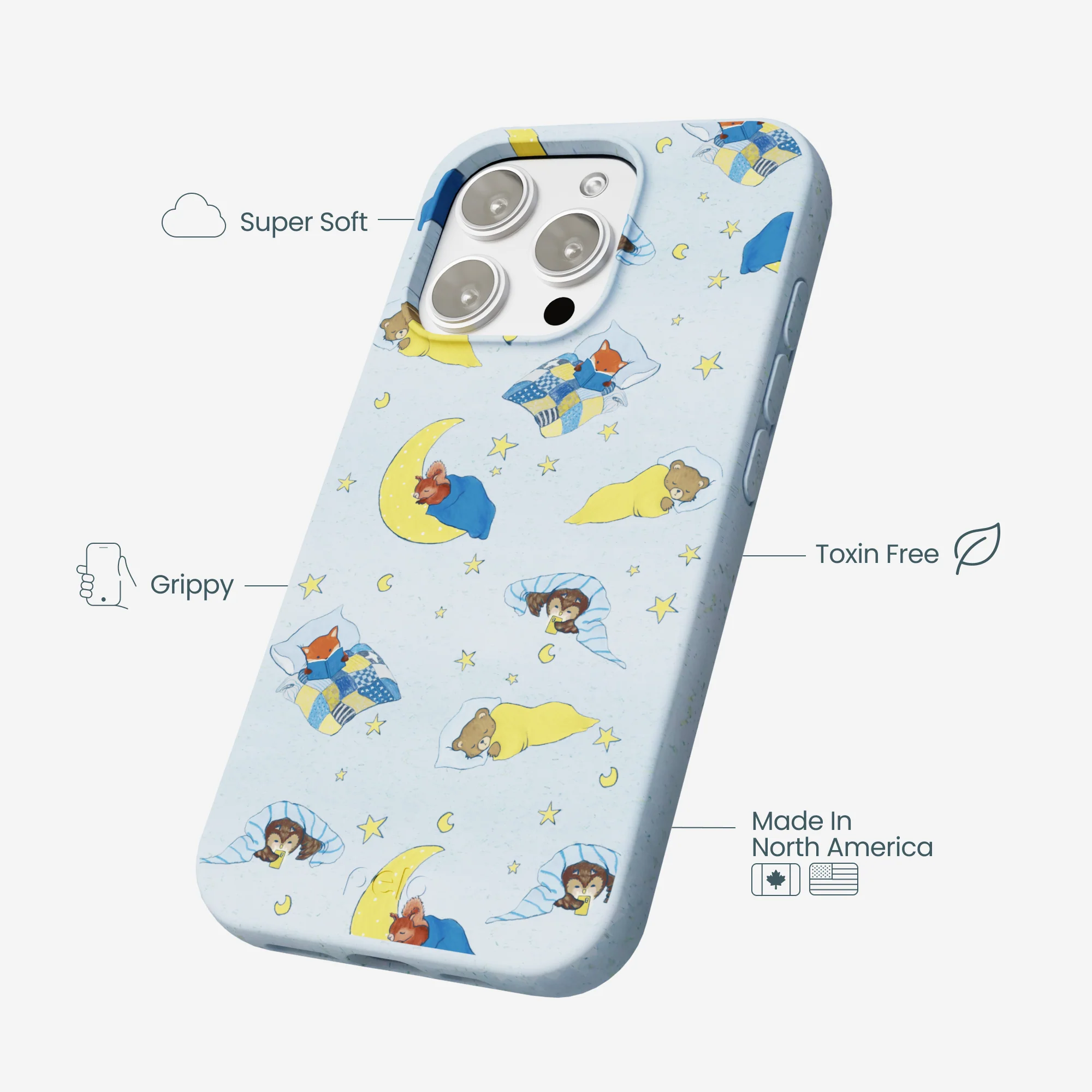 Powder Blue Starlight Sleep iPhone 16 Pro Max Case - Image 4