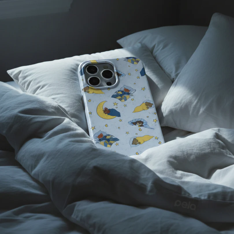 Powder Blue Starlight Sleep iPhone XR Case - Image 2