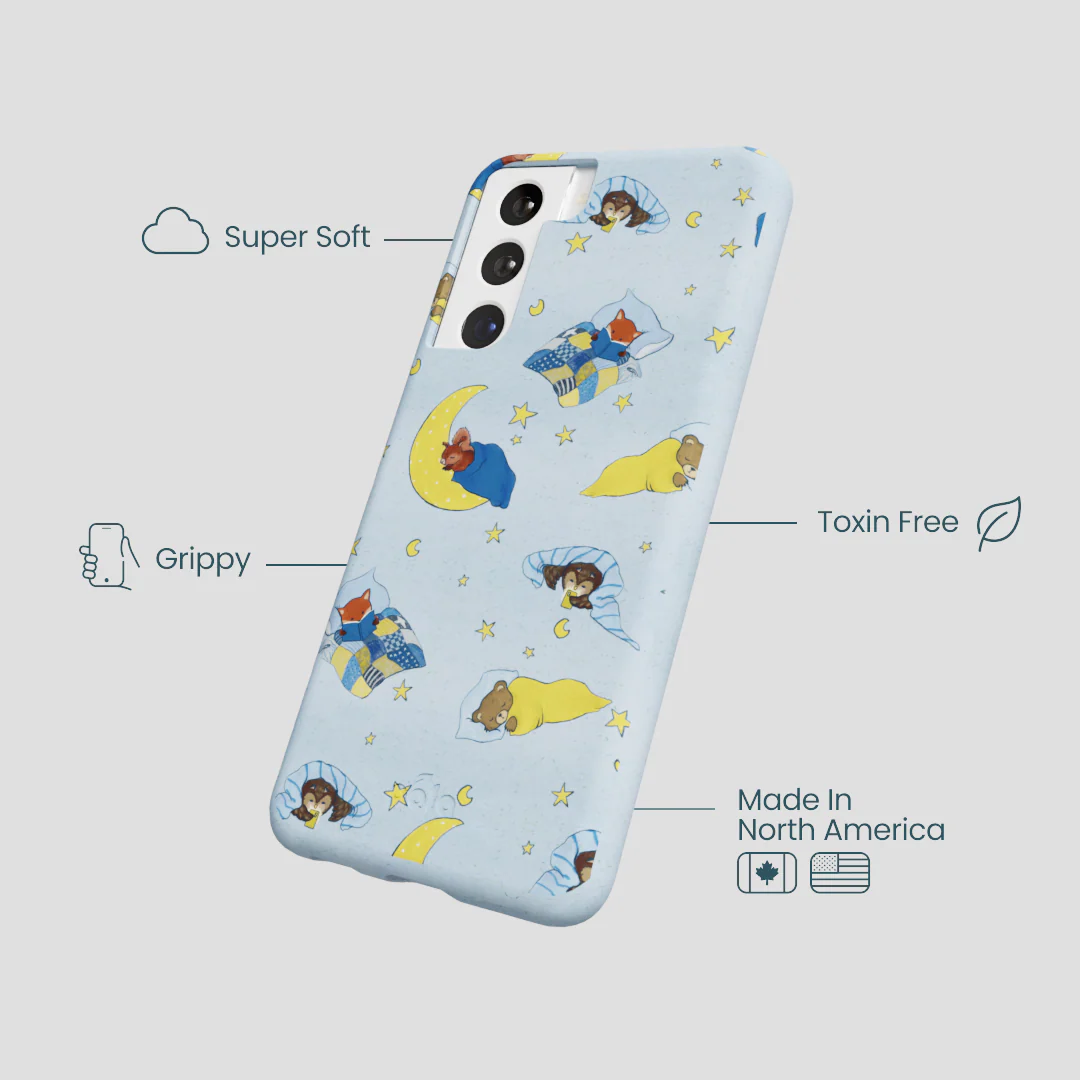 Powder Blue Starlight Sleep Samsung Galaxy S22 Case - Image 4