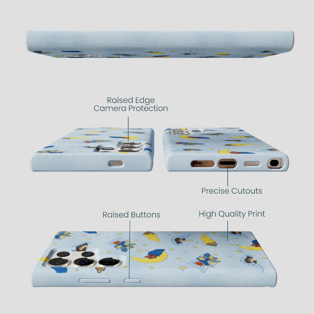 Powder Blue Starlight Sleep Samsung Galaxy S24 Ultra Case - Image 3