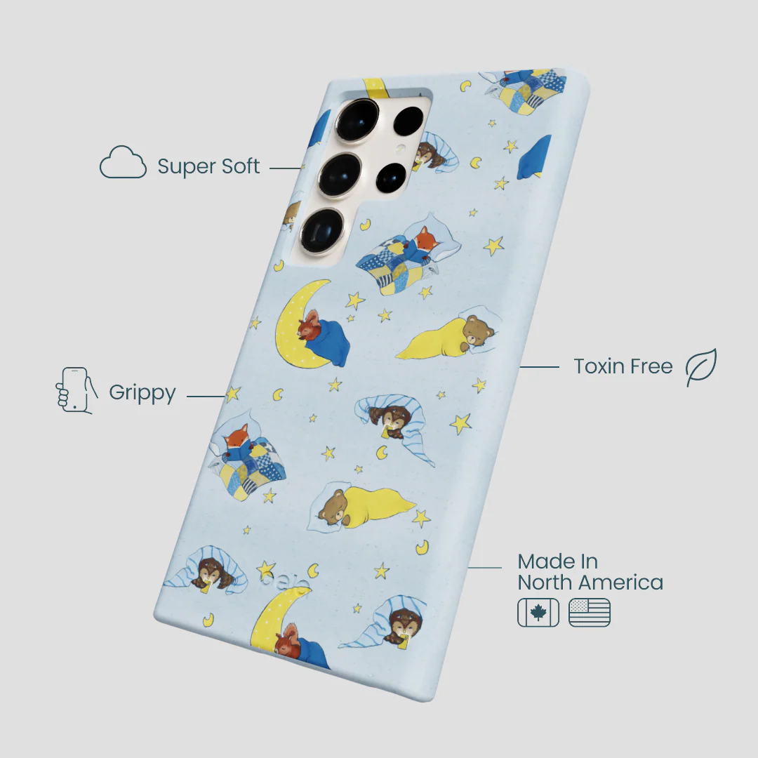 Powder Blue Starlight Sleep Samsung Galaxy S24 Ultra Case - Image 4