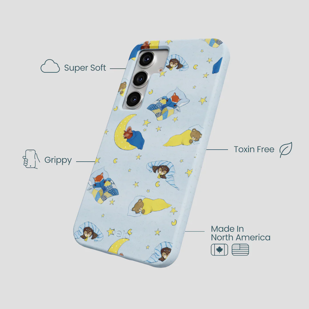 Powder Blue Starlight Sleep Samsung Galaxy S25 Case - Image 4