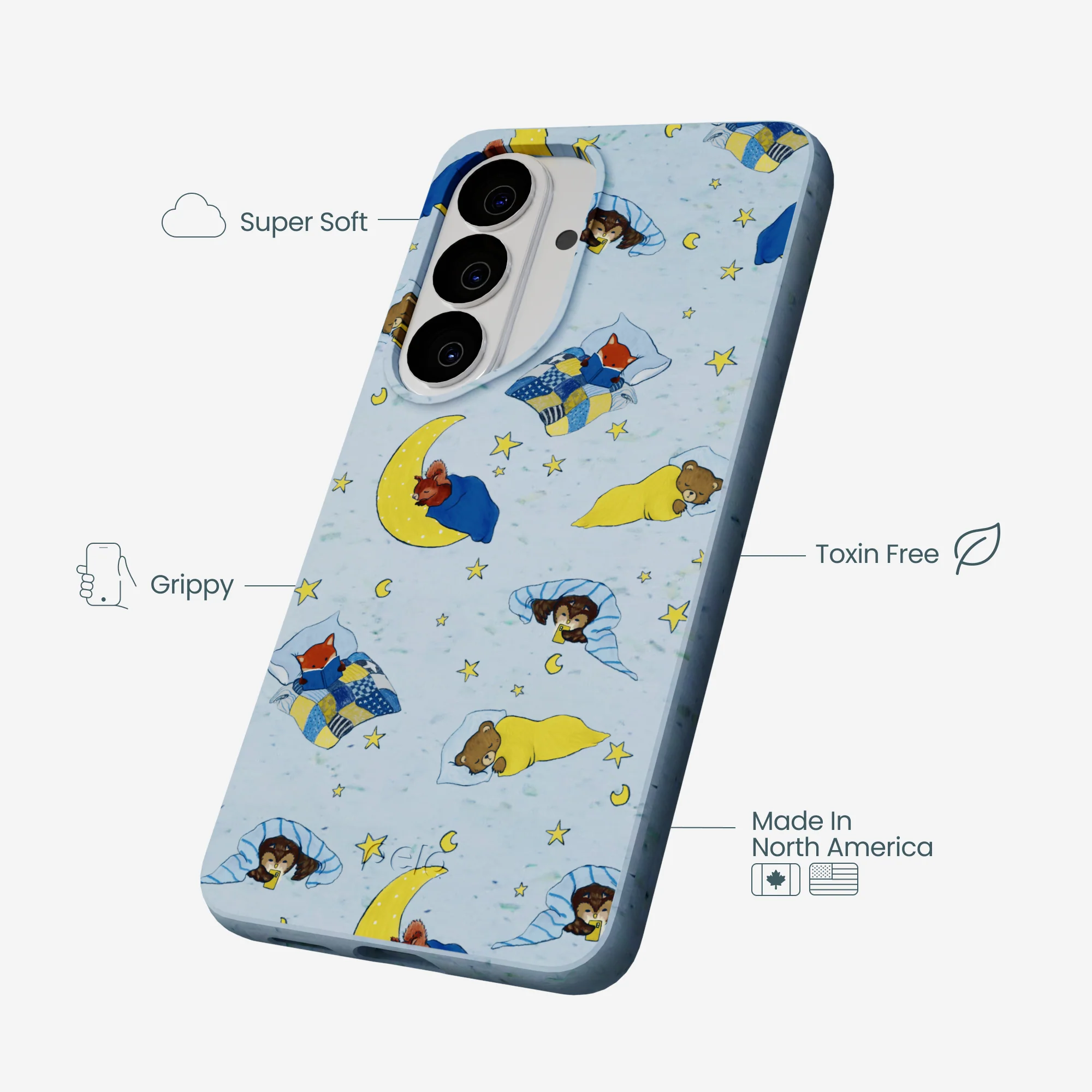 Powder Blue Starlight Sleep Samsung Galaxy S26 Case - Image 4