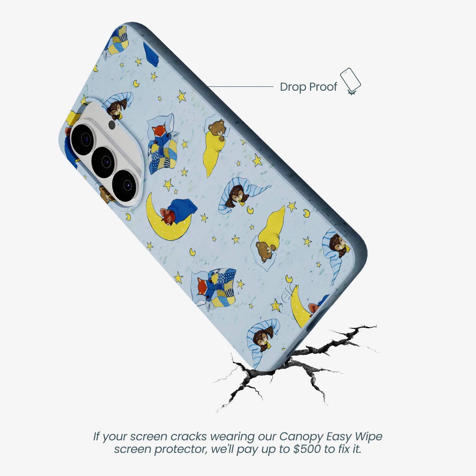 Powder Blue Starlight Sleep Samsung Galaxy S26 Case - Image 5
