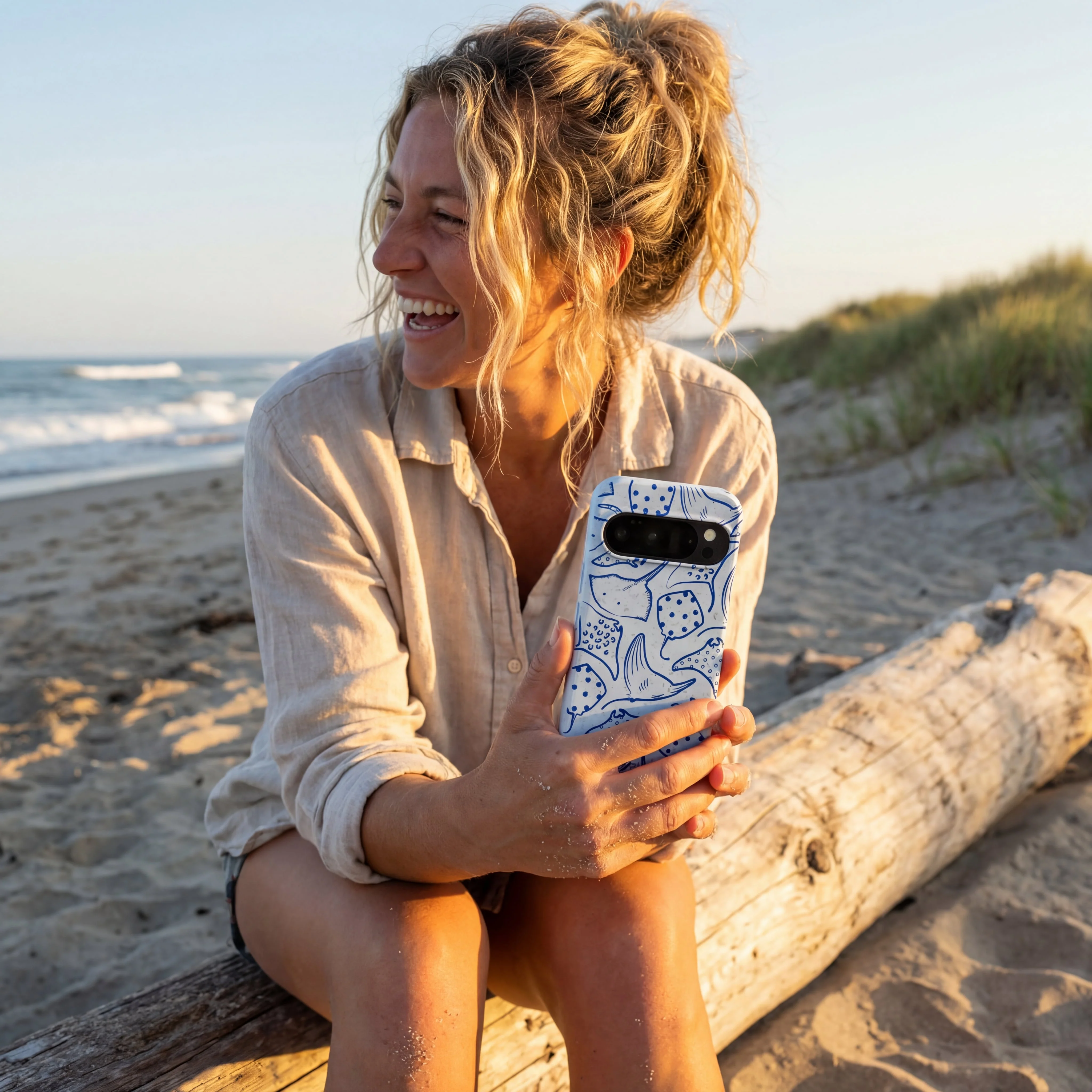 Powder Blue Stingray Fever Google Pixel 10/10 Pro Case - Image 2