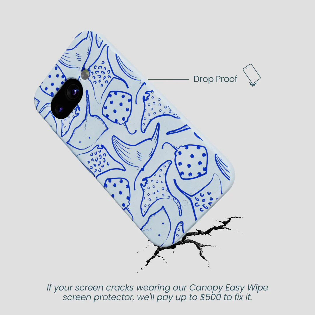 Powder Blue Stingray Fever Google Pixel 9a Case - Image 4