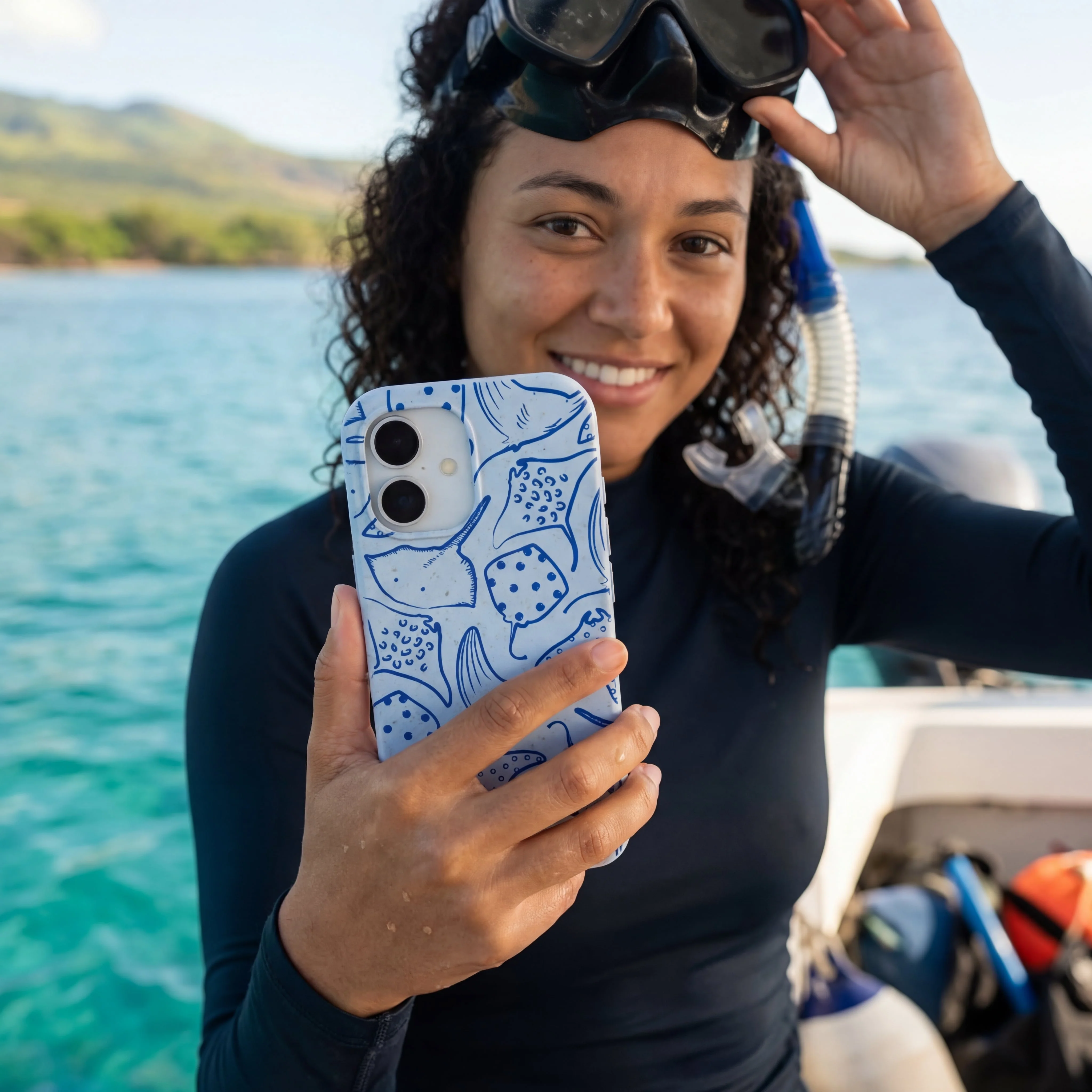 Powder Blue Stingray Fever iPhone 17 Case - Image 2