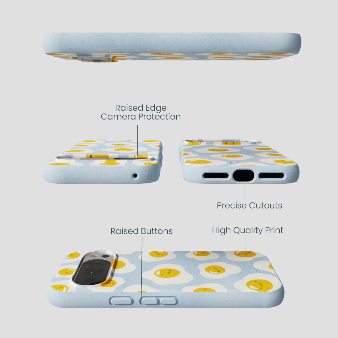 Powder Blue Sunny Side Up Google Pixel 10/10 Pro Case - Image 3